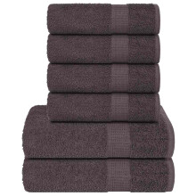 Berkfield 6 Piece Towel Set "FROGN" Anthracite 360 gsm