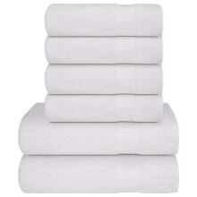 Berkfield 6 Piece Towel Set "FROGN" White 360 gsm