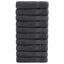 Berkfield Premium Hand Towels "SOLUND" 10 pcs Anthracite 50x100 cm 600 gsm