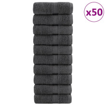 Berkfield Premium Washcloths "SOLUND" 50 pcs Anthracite 15x21 cm 600 gsm