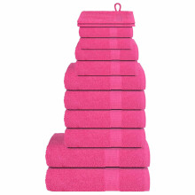 Berkfield 12 Piece Towel Set "FROGN" Pink 360 gsm