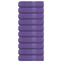 Berkfield Bath Towels "FROGN" 10 pcs Purple 100x150 cm 360 gsm