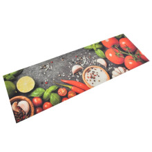 Berkfield Kitchen Rug Washable Vegetables 60x180 cm Velvet