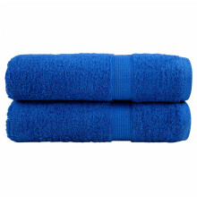 Berkfield Premium Bath Towels "SOLUND" 2 pcs Blue 100x150 cm 600 gsm