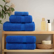 Berkfield Guest Towel SOLUND 4 pcs Blue 15 x 21 cm 550 gsm