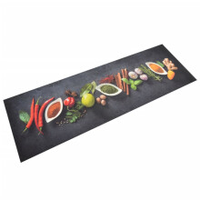 Berkfield Kitchen Rug Washable Spices 60x180 cm Velvet