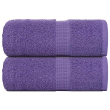 Berkfield Guest Towels "FROGN" 2 pcs Purple 30x50 cm 360 gsm