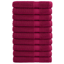 Berkfield Premium Sauna Towels "SOLUND" 10 pcs Bordeaux 80x200 cm 600 gsm