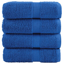 Berkfield Premium Guest Towels "SOLUND" 4 pcs Blue 30x50 cm 600 gsm