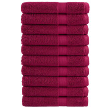 Berkfield Premium Towels "SOLUND" 10 pcs Bordeaux 100x200 cm 600 gsm