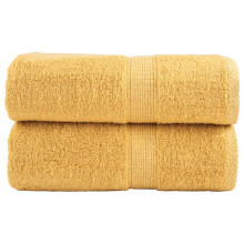Berkfield Premium Wash Towels "SOLUND" 2 pcs Gold 30x30 cm 600 gsm