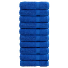 Berkfield Premium Shower Towels "SOLUND" 10 pcs Blue 70x140 cm 600 gsm
