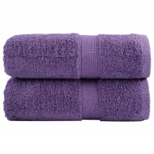 Berkfield Premium Wash Towels SOLUND 2 pcs Purple 30x30 cm 600 gsm