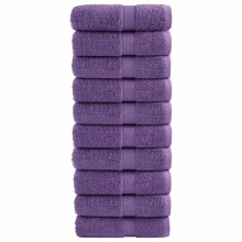 Berkfield Premium Guest Towels SOLUND 10 pcs Purple 30x50 cm 600 gsm