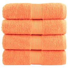 Berkfield Premium Wash Towels SOLUND 4 pcs Orange 30x30 cm 600 gsm