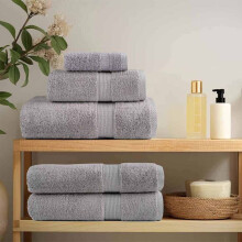 Berkfield Guest Towel SOLUND 10 pcs Grey 15 x 21 cm 550 gsm