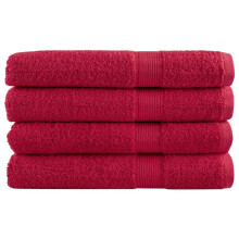 Berkfield Premium Towels SOLUND 4 pcs Red 100x200 cm 600 gsm