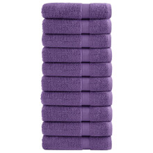 Berkfield Premium Shower Towels SOLUND 10 pcs Purple 70x140 cm 600 gsm