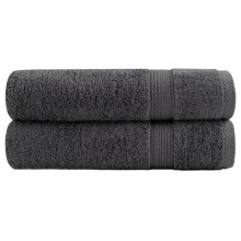 Berkfield Premium Hand Towels "SOLUND" 2 pcs Anthracite 50x100 cm 600 gsm