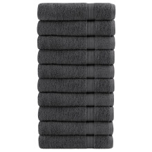Berkfield Premium Bath Towels "SOLUND" 10 pcs Anthracite 100x150 cm 600 gsm