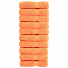 Berkfield Premium Bath Towels "SOLUND" 10 pcs Orange 100x150 cm 600 gsm