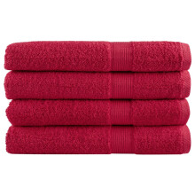Berkfield Premium Sauna Towels SOLUND 4 pcs Red 80x200 cm 600 gsm