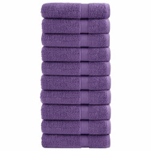 Berkfield Premium Hand Towels SOLUND 10 pcs Purple 50x100 cm 600 gsm