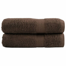 Berkfield Premium Hand Towels "SOLUND" 2 pcs Brown 50x100 cm 600 gsm