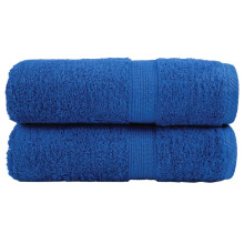 Berkfield Premium Guest Towels "SOLUND" 2 pcs Blue 30x50 cm 600 gsm