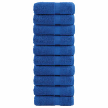 Berkfield Premium Guest Towels "SOLUND" 10 pcs Blue 30x50 cm 600 gsm