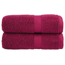 Berkfield Premium Guest Towels "SOLUND" 2 pcs Bordeaux 30x50 cm 600 gsm