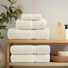 Berkfield Guest Towel SOLUND 2 pcs Cream 15 x 21 cm 550 gsm