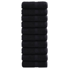 Berkfield Premium Wash Towels SOLUND 10 pcs Black 30x30 cm 600 gsm