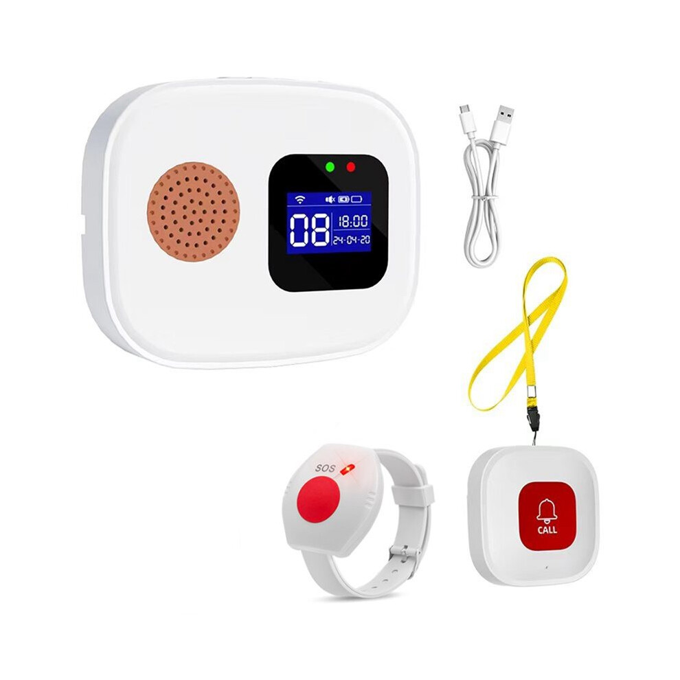 Tuya Wifi Wireless Caregiver Pager Call Button System Emergency Alert Button For Seniors Patient Hospital Alert System 4713981564169