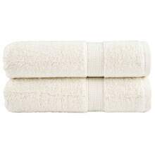 Berkfield Premium Bath Towels "SOLUND" 2 pcs Cream 100x150 cm 600 gsm