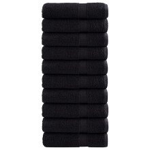 Berkfield Premium Shower Towels SOLUND 10 pcs Black 70x140 cm 600 gsm