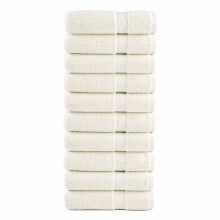 Berkfield Premium Bath Towels "SOLUND" 10 pcs Cream 100x150 cm 600 gsm