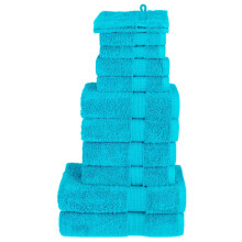 Berkfield 12 Piece Premium Towel Set SOLUND Turquoise 600 gsm