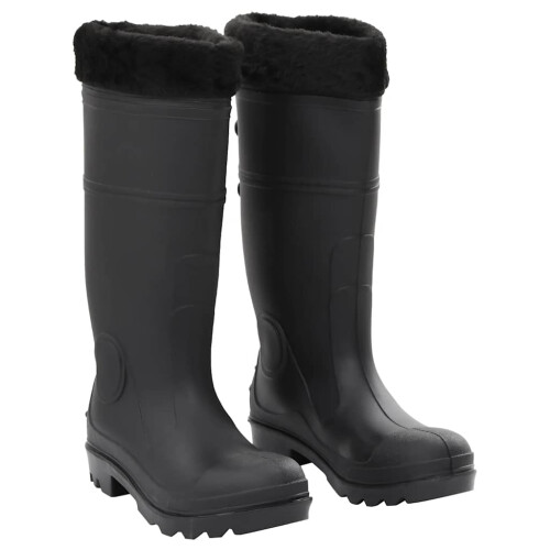 Berkfield Rian Boots with Removable Socks Black Size 40 PVC
