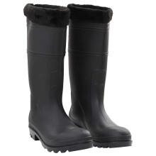 Berkfield Rian Boots with Removable Socks Black Size 44 PVC