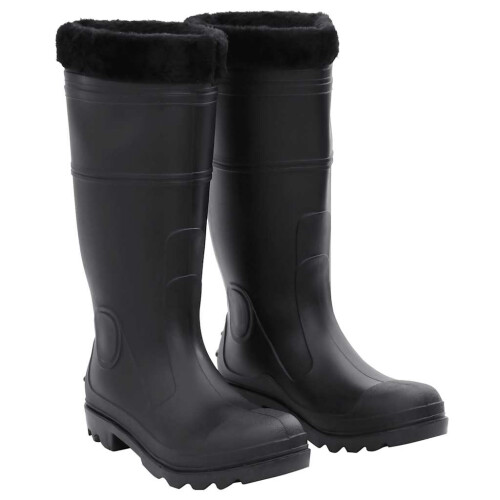 Berkfield Rian Boots with Removable Socks Black Size 43 PVC