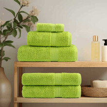 Berkfield Guest Towel SOLUND 2 pcs Green 15 x 21 cm 550 gsm