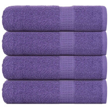 Berkfield Bath Towels "FROGN" 4 pcs Purple 100x150 cm 360 gsm