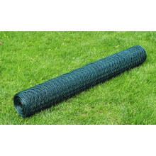 Berkfield Chicken Wire Fence with PVC Coating 25x0.5 m Green