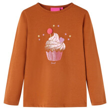 Kids' T-shirt with Long Sleeves Cognac 116