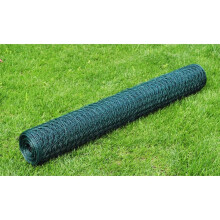 Berkfield Chicken Wire Fence with PVC Coating 25x0.5 m Green