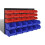 Wall Mounted Garage Plastic Storage Bin Set 30 pcs Blue & Red 1