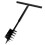 Ground Drill with Handle Auger Bit 180 mm Three Spirals Steel Black 1