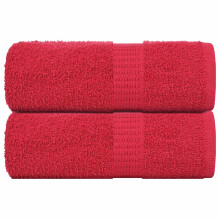 Berkfield Guest Towels "FROGN" 2 pcs Red 30x50 cm 360 gsm