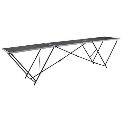Berkfield Folding Pasting Table MDF and Aluminium 300x60x78 cm